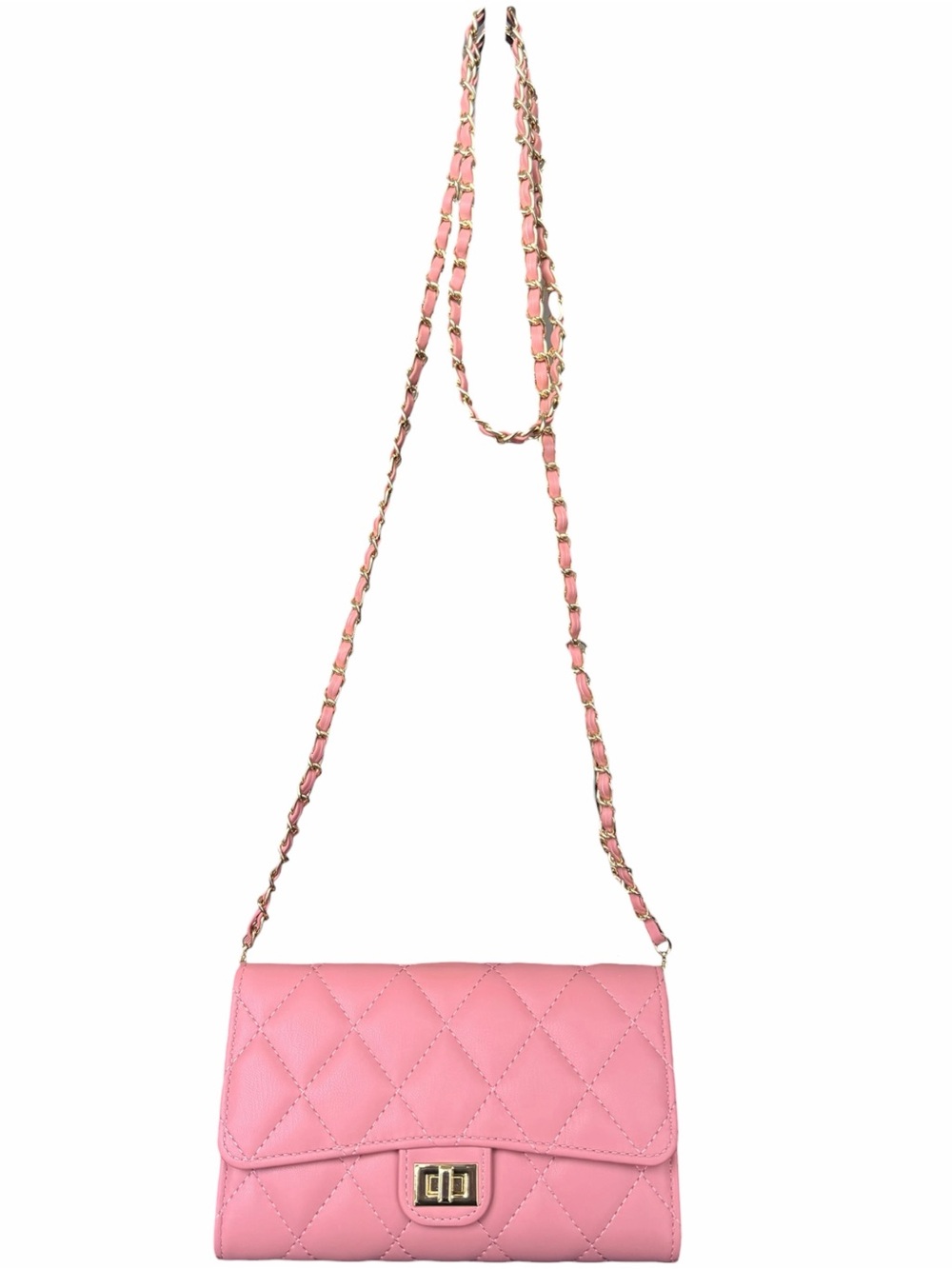 Quilted Pink Chain Bag - Picture 2 of 6